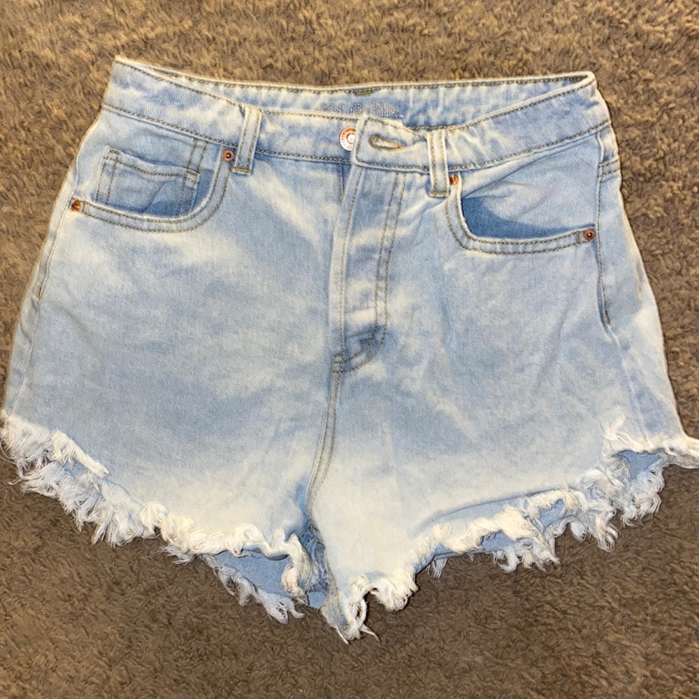High rise Distressed Jean shorts